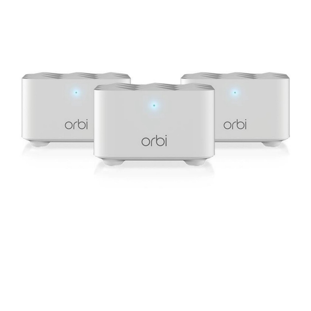 NETGEAR Orbi RBK13 AC1200 Mesh WiFi System with Router and 2 Satellite Extenders